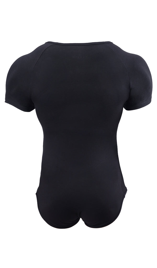 Basic slimming onesie for men-black