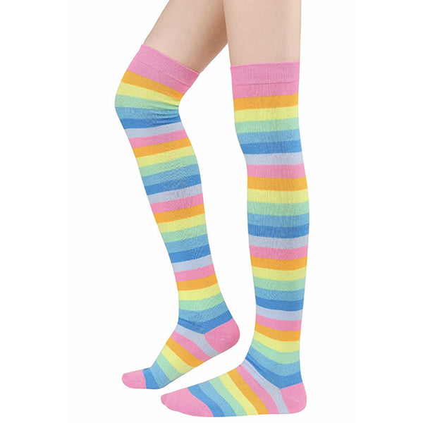Cotton Striped Knee High Socks -Wonderful Day