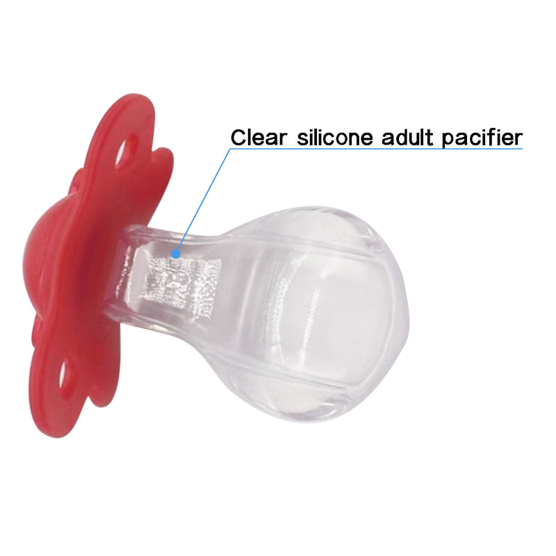 Adult Cutie Mini Pacifier 3 pack-Red,White,Beige