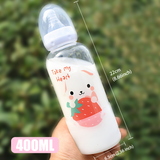 Adult Baby Bottle - Strawberry Rabbit