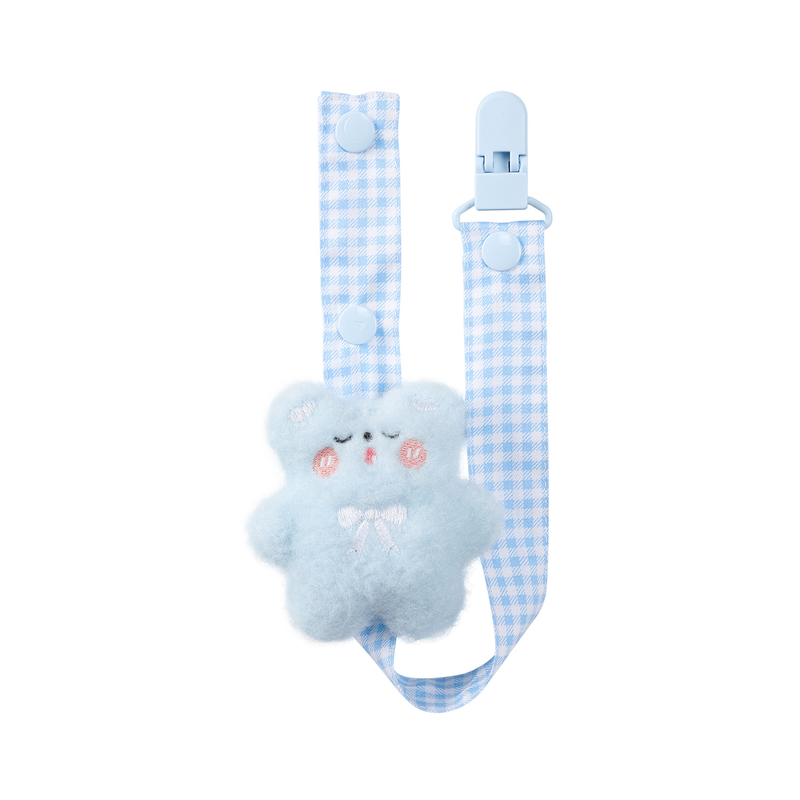 Pacifier with Bear Pacifier Clip - Blue