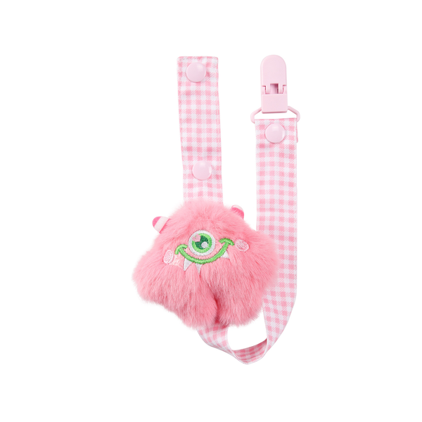 Baby Monster Pacifier Clip - Pink