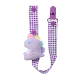 Baby Dinosaur Pacifier Clip - Purple