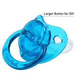 1pc Adult Pacifier Crystal Blue + 1 Extra Clear Nipple