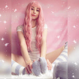 Stripe Onesie-Pink