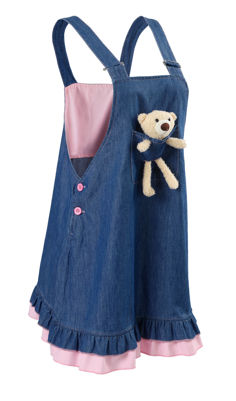 Bear baby overall dress-Mazarine