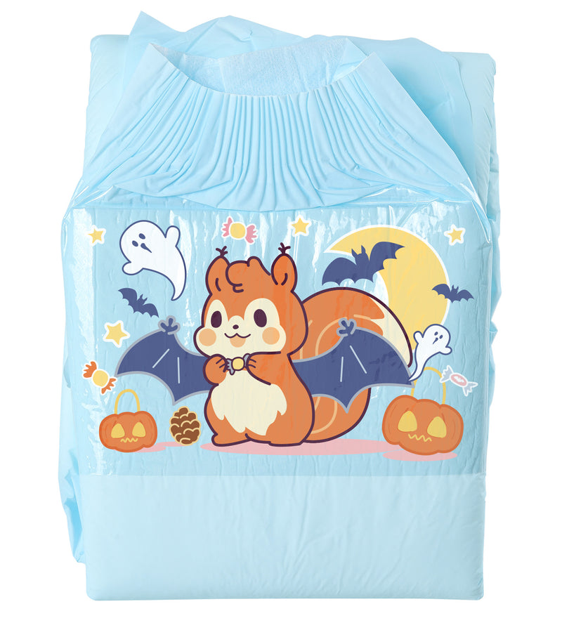 Halloween Squirrel-Blue Diaper-3pcs