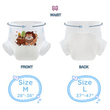 Winking Squirrel-White Diaper-3pcs