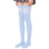 Cotton Striped Knee High Socks-Classical Style