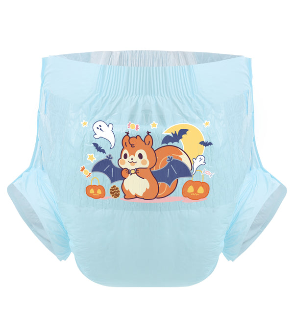 Halloween Squirrel-Blue Diaper-3pcs