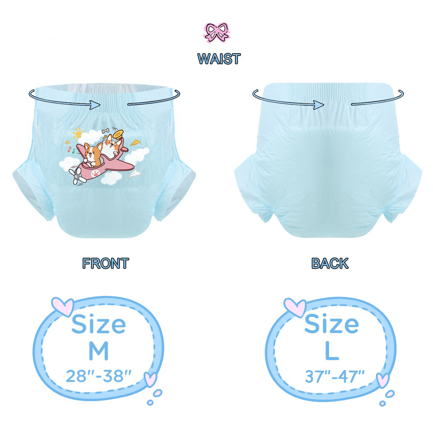 Corgi Driver-Adult Diaper-3 Pcs