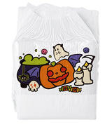 Halloween Pumpkin-White Diaper-3pcs