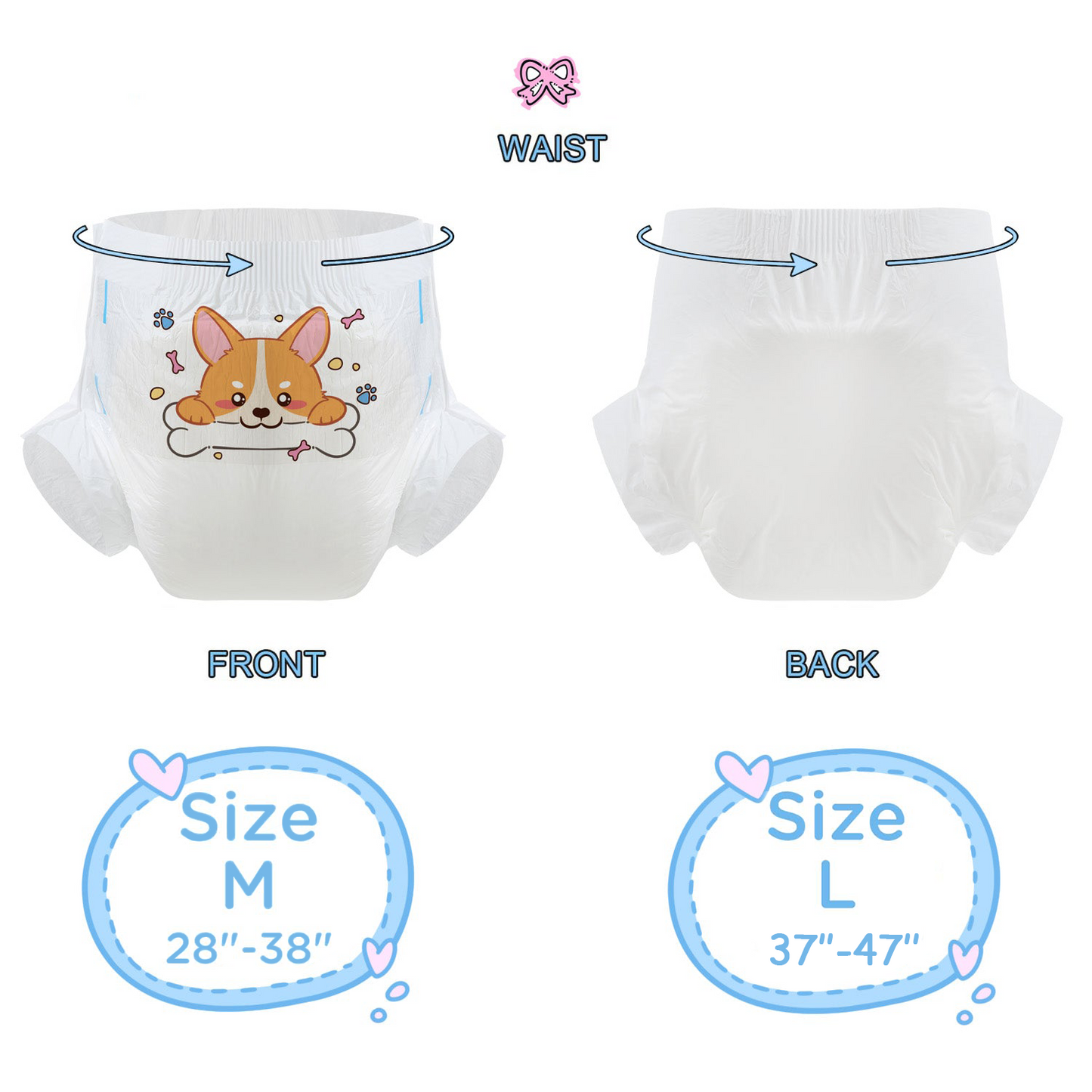 Lovely Corgi-Adult Diaper-3 Pcs