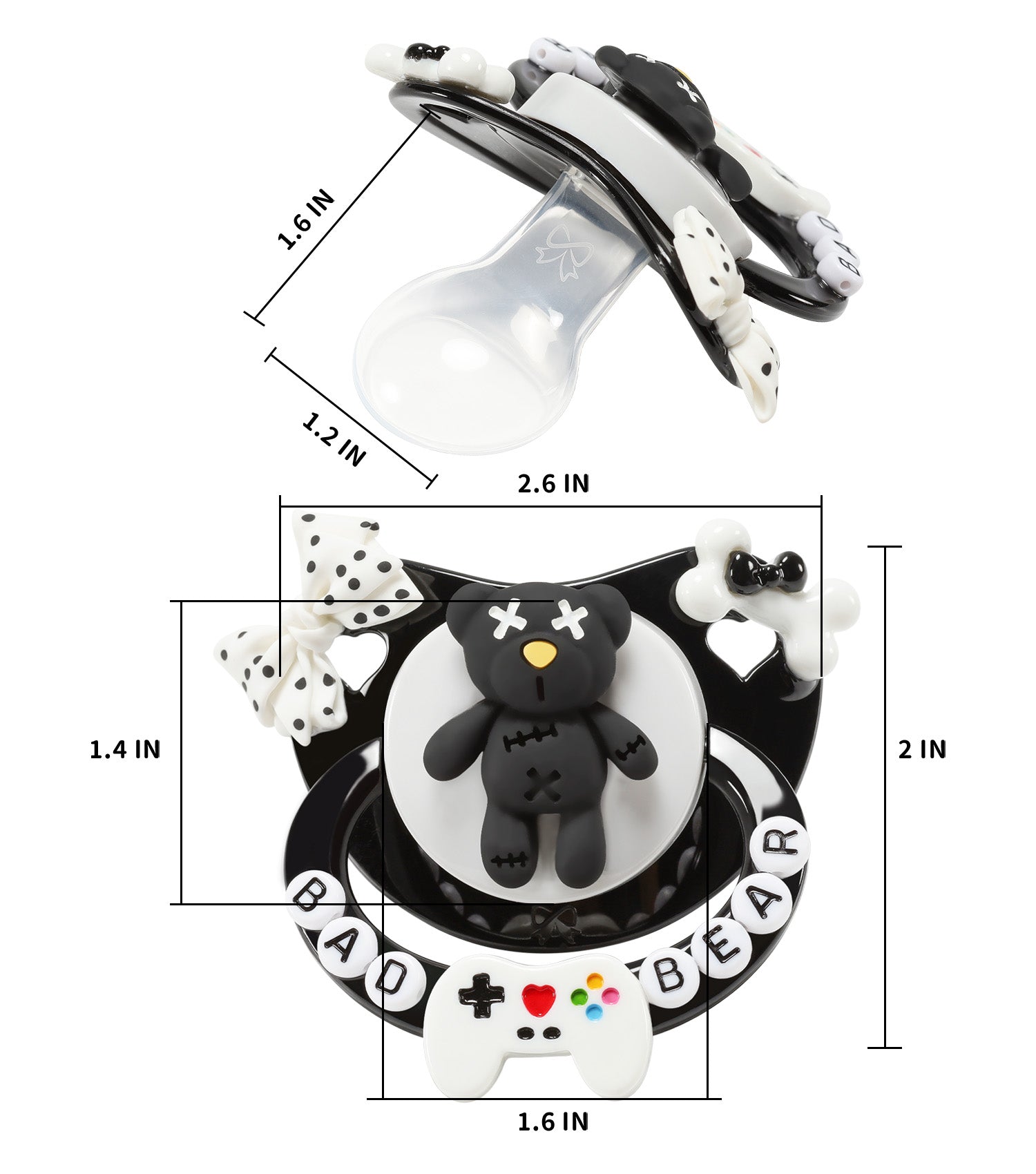 Bad Bear Pacifier – CutiePlusU