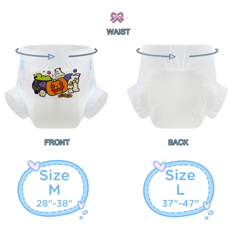 Halloween Pumpkin-White Diaper-3pcs