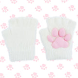 Cat Paw Gloves-White