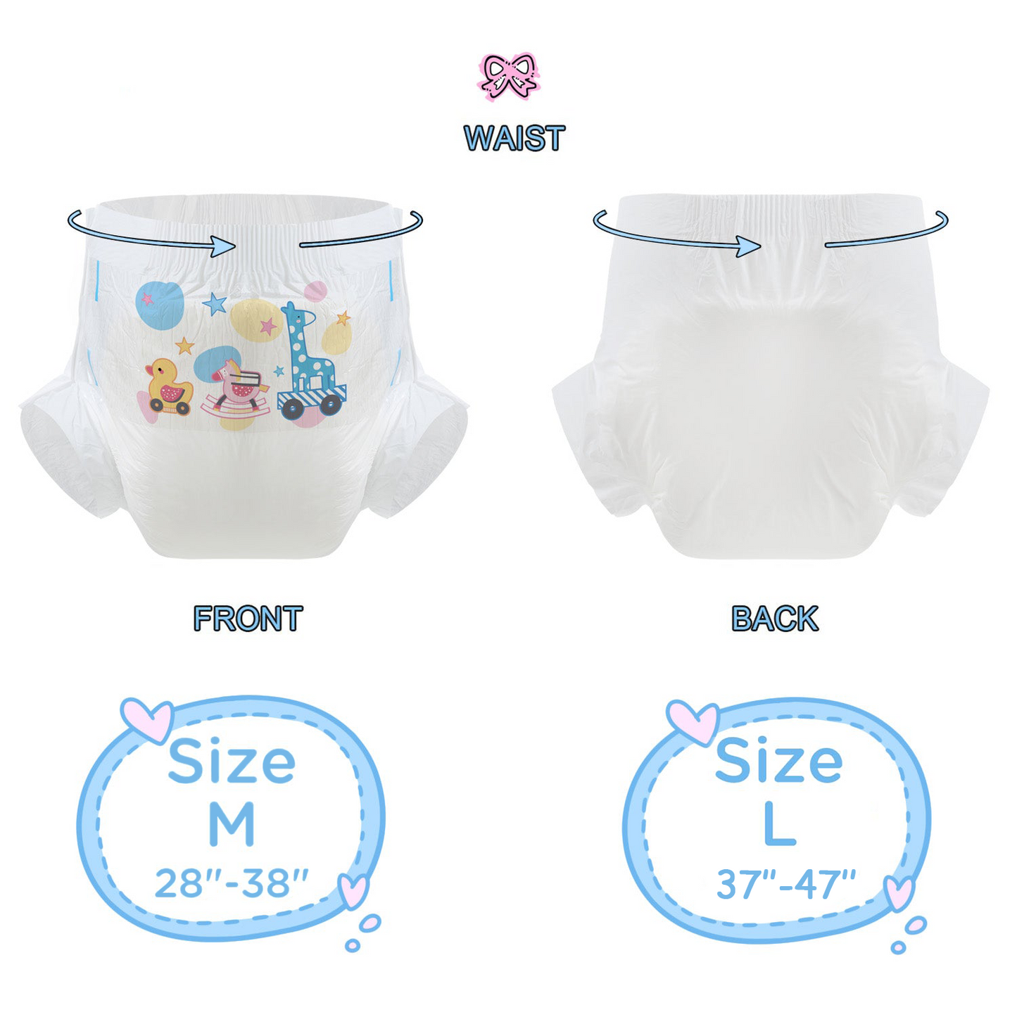 Cute Toddler-Adult Diaper-3 Pcs