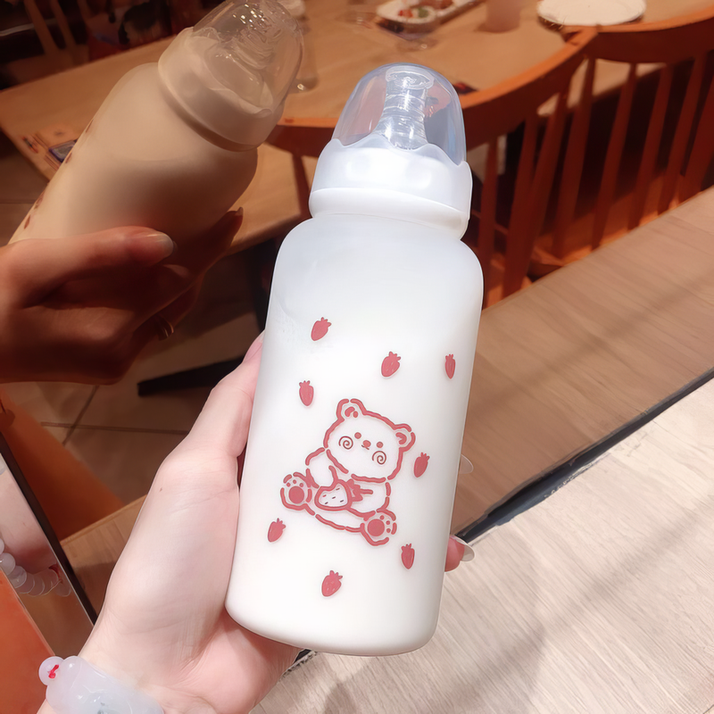 Adult Baby Bottle - Red Bear