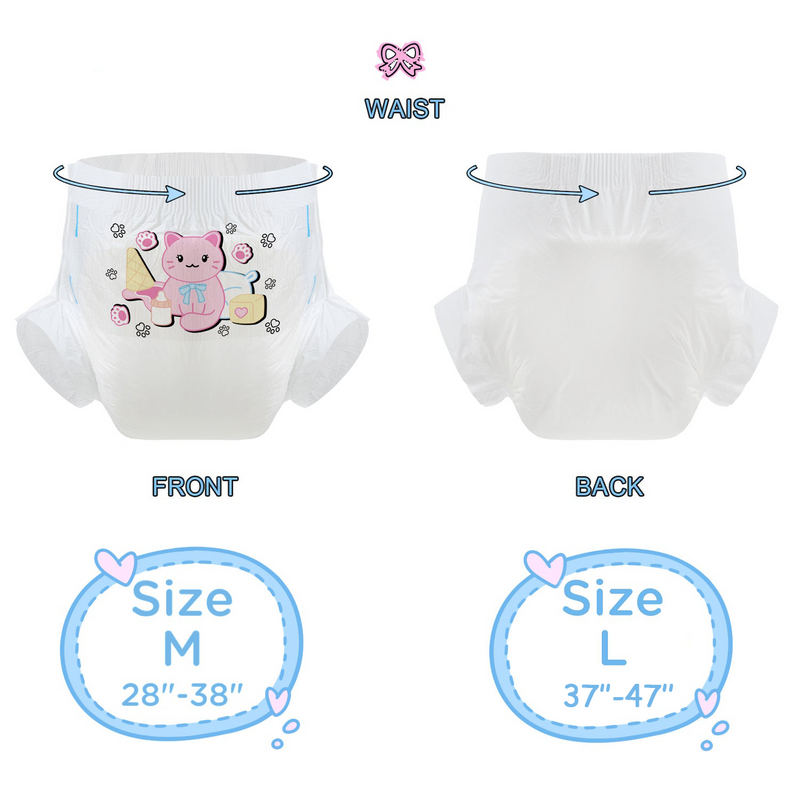 Cute Kitty-White Diaper-3 Pcs