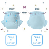 Disposable Adult Diaper - BLUE 2 Pieces