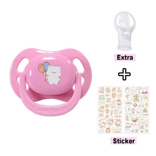 Pacifier with Stickers-Pink