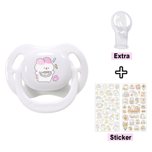 Pacifier with Stickers-White