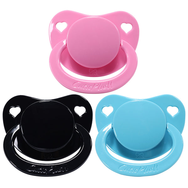 Adult Sized Pacifier 3 Pack-Pink, Blue, Black