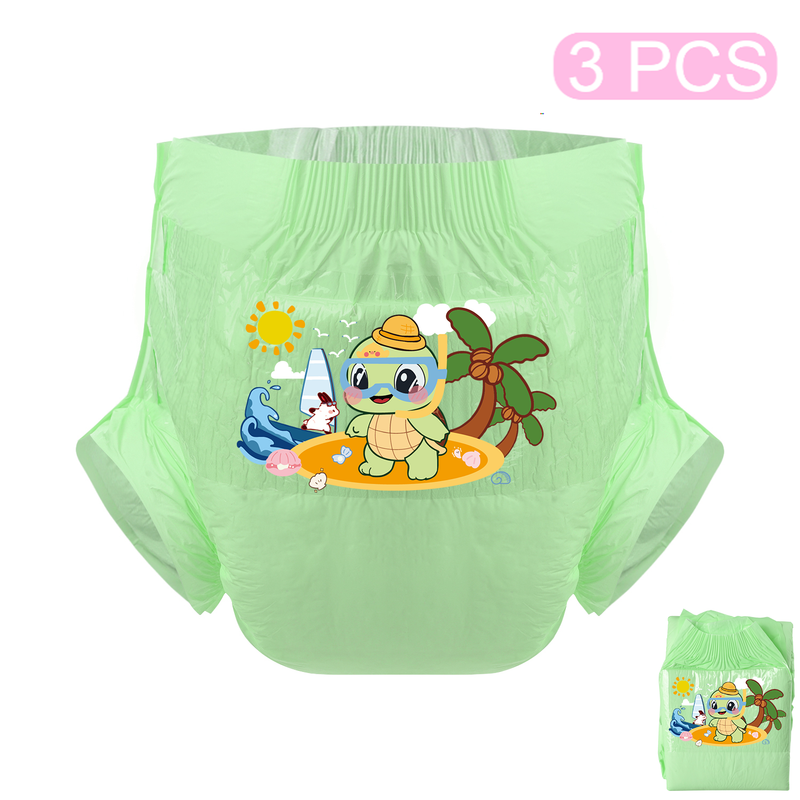 Turtle Diving-Adult Diaper-3pcs