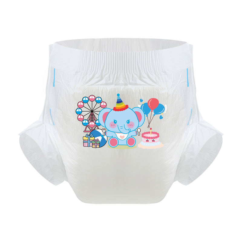 Birthday Elephant -Adult Diaper-3pcs