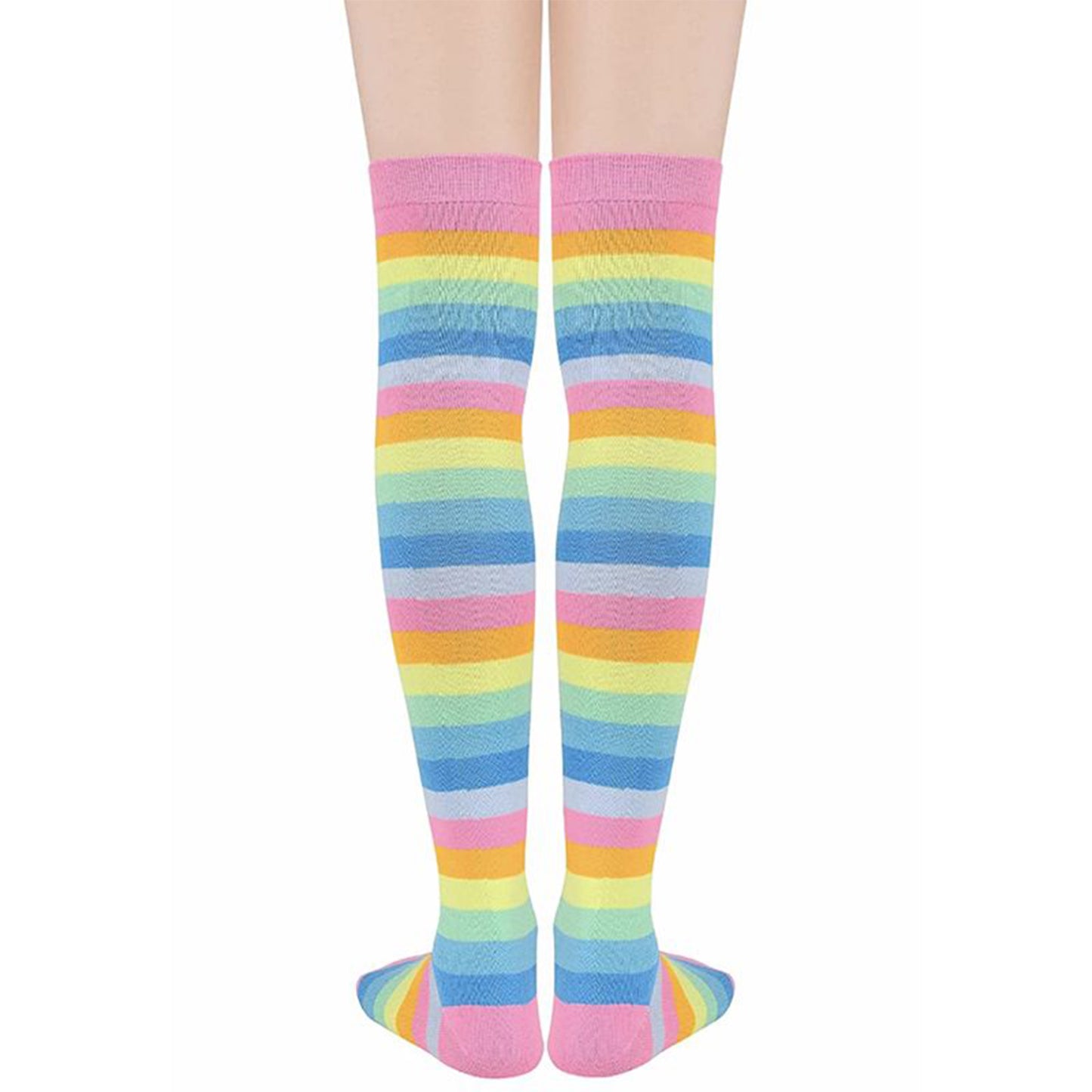 Cotton Striped Knee High Socks -Wonderful Day