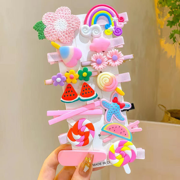 Pink Lollipop Hairpin Set - 14pcs
