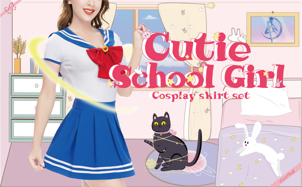 Magical Sailor Skirt Set-Blue