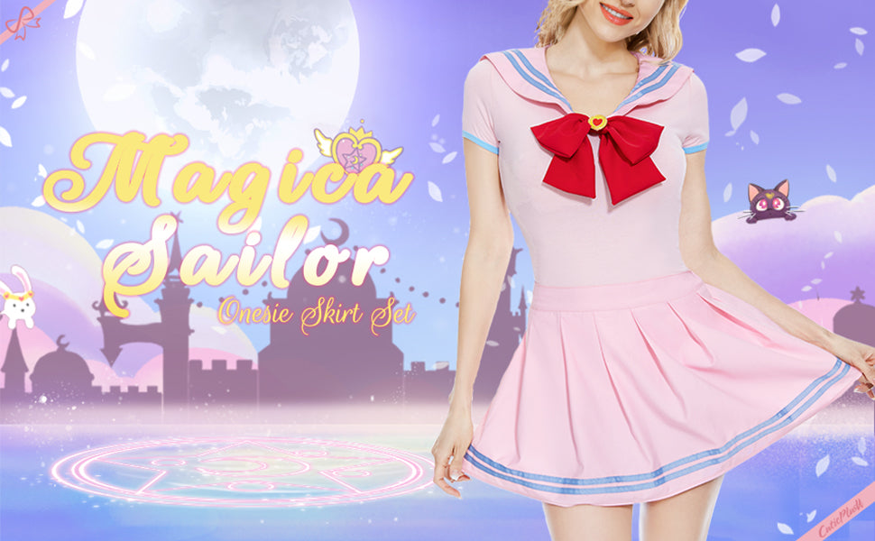 Magical Sailor Skirt Set-Pink