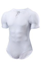Basic slimming onesie for men-white