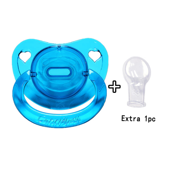 1pc Adult Pacifier Crystal Blue + 1 Extra Clear Nipple