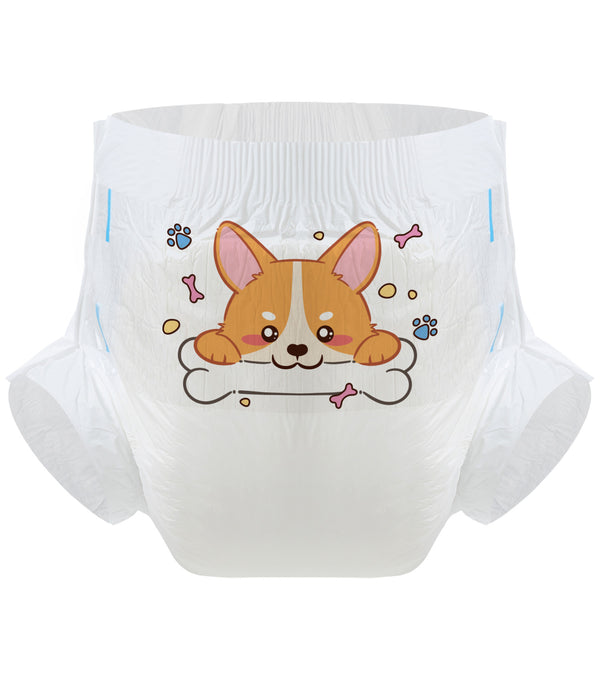 Lovely Corgi-White Diaper-3 Pcs