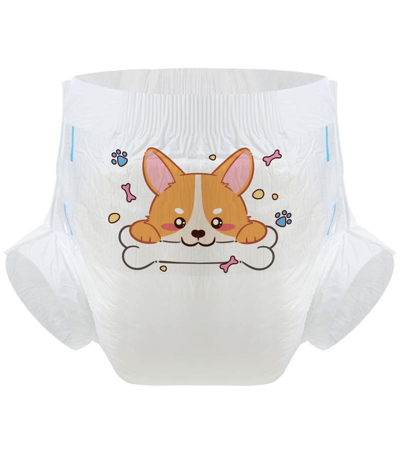 Lovely Corgi-White Diaper-3 Pcs