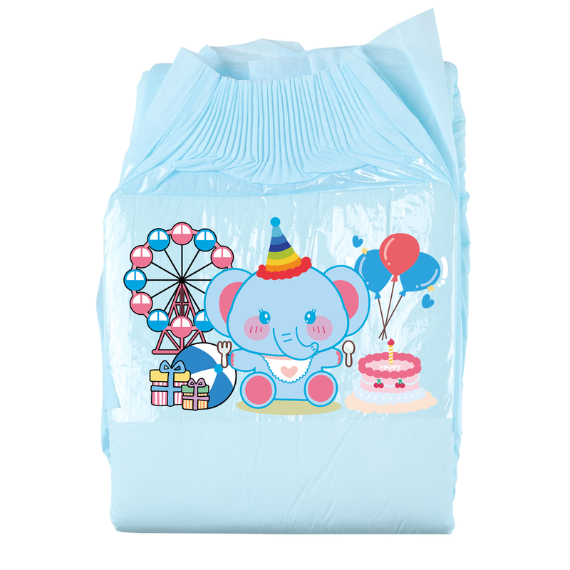 Birthday Elephant -Adult Diaper-3pcs