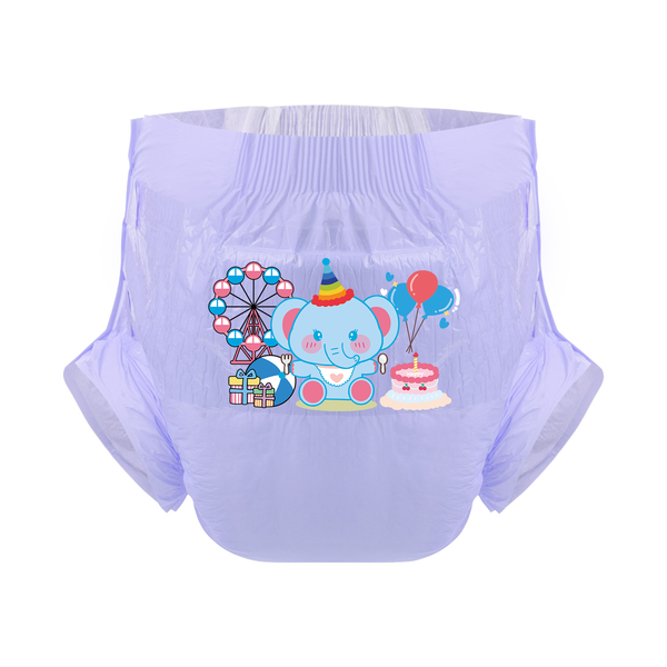 Birthday Elephant -Adult Diaper-3pcs