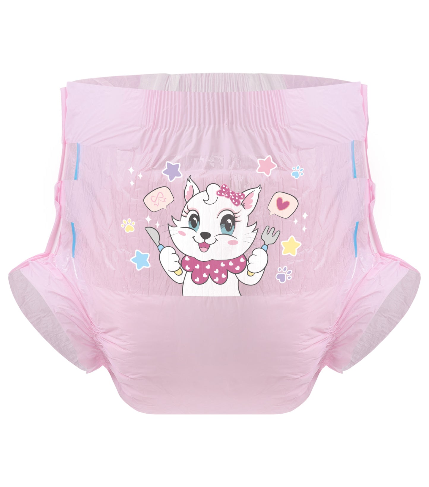 Kitty Dinner Time-Adult Diaper-3 Pcs