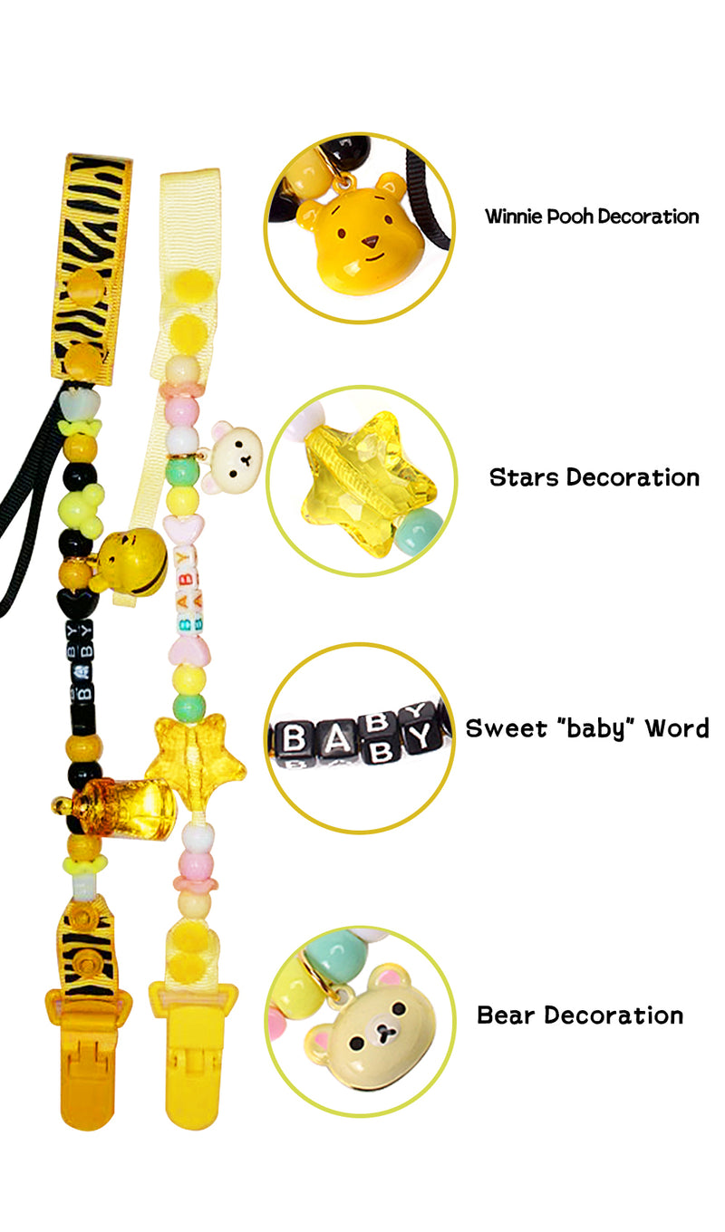 Adult Pacifier Clip - YELLOW