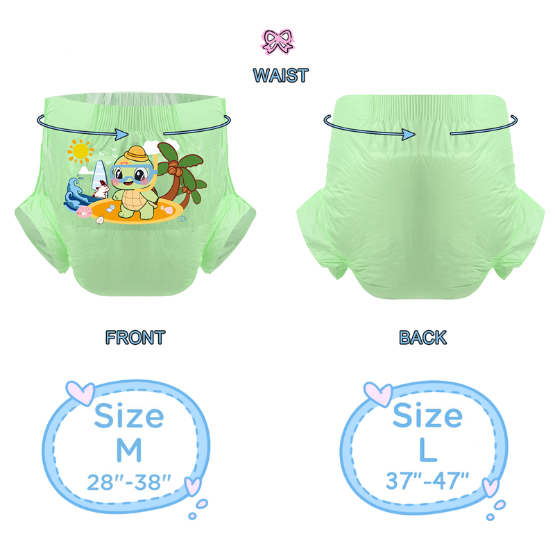 Turtle Diving-Adult Diaper-3pcs