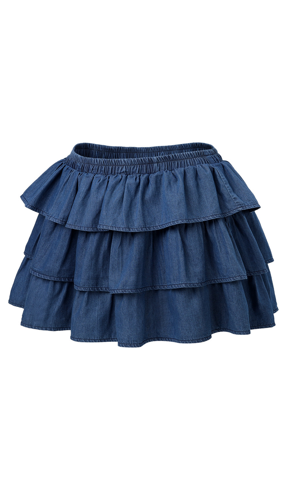 Denim Blue Skirt - Dark Blue