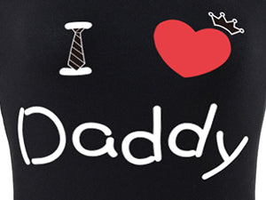 "I LOVE DADDY" Onesie - PINK BLACK