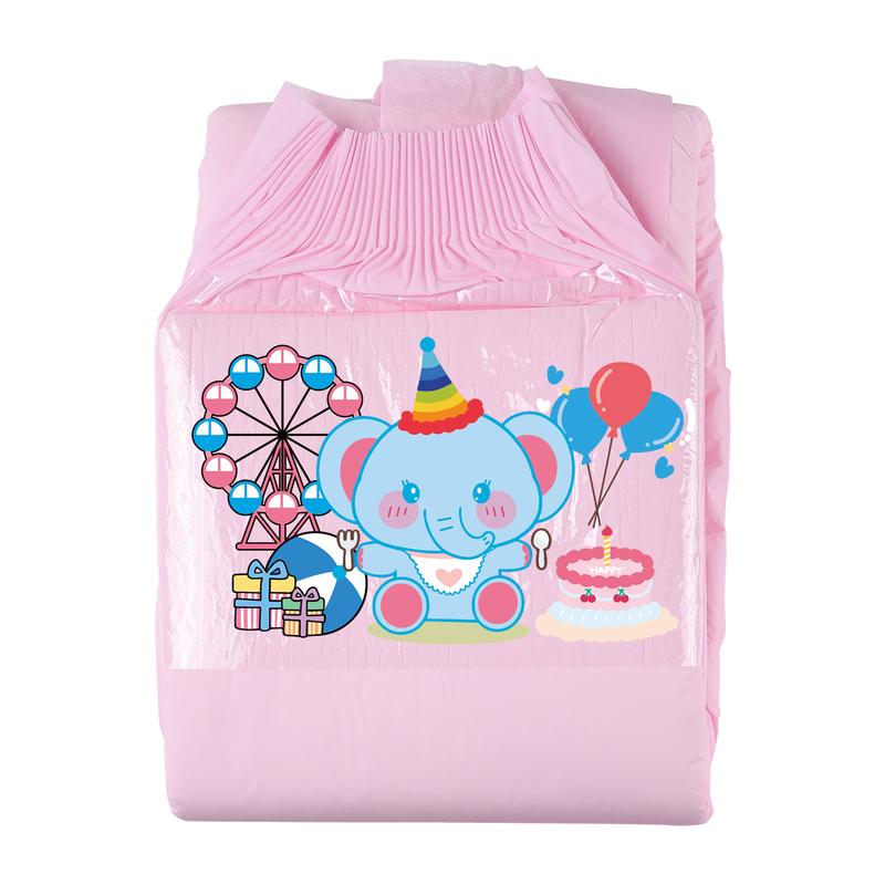 Birthday Elephant -Adult Diaper-3pcs