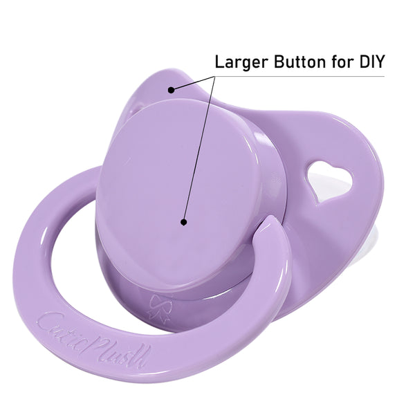 1pc Adult Pacifier Purple + 1 Extra Clear Nipple
