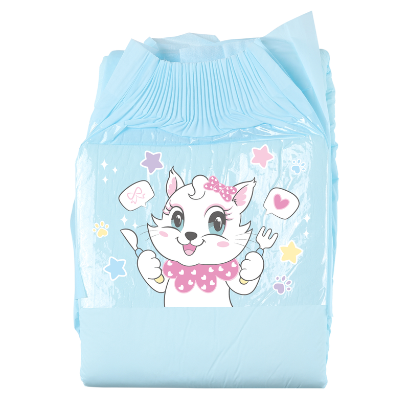 Kitty Dinner Time-Adult Diaper-3 Pcs