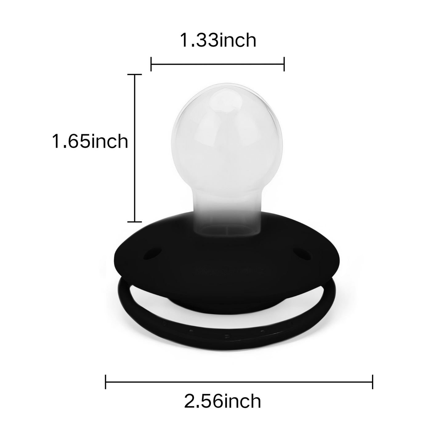 Adult Round Pacifier 2pcs - Black & White