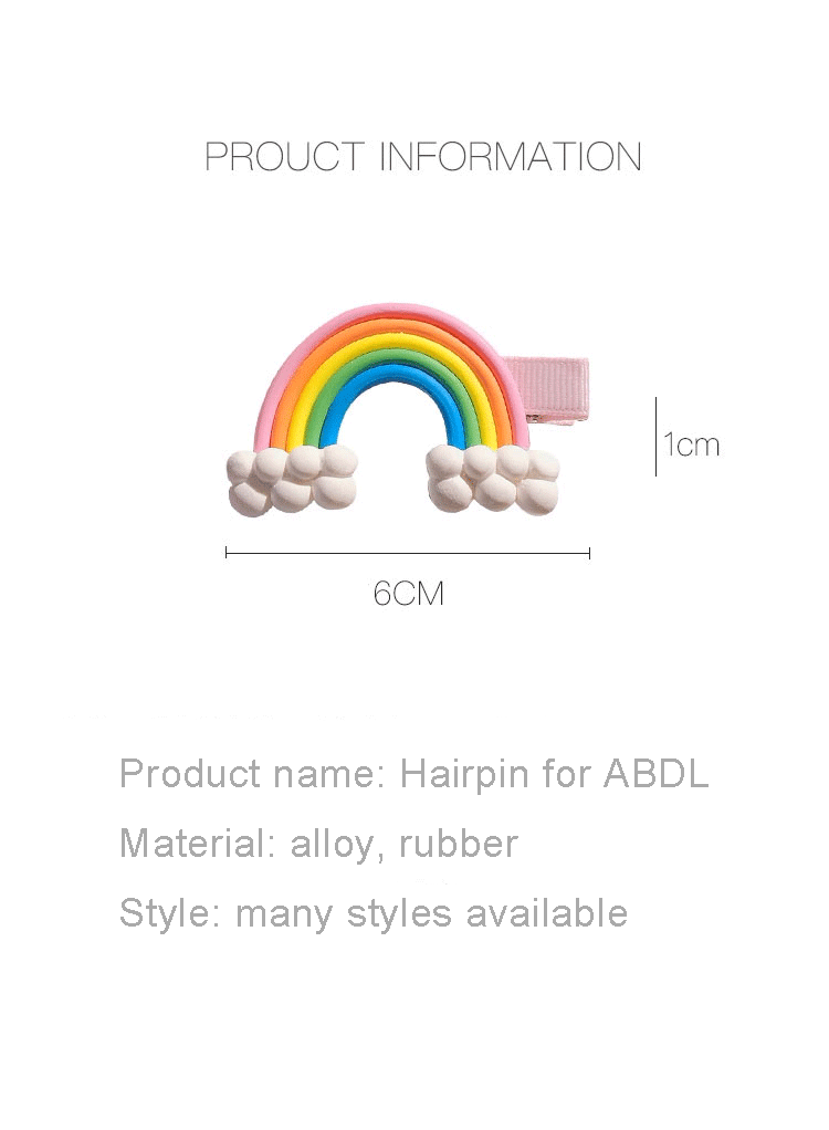 Colorful Cloud Hairpin Set - 3pcs