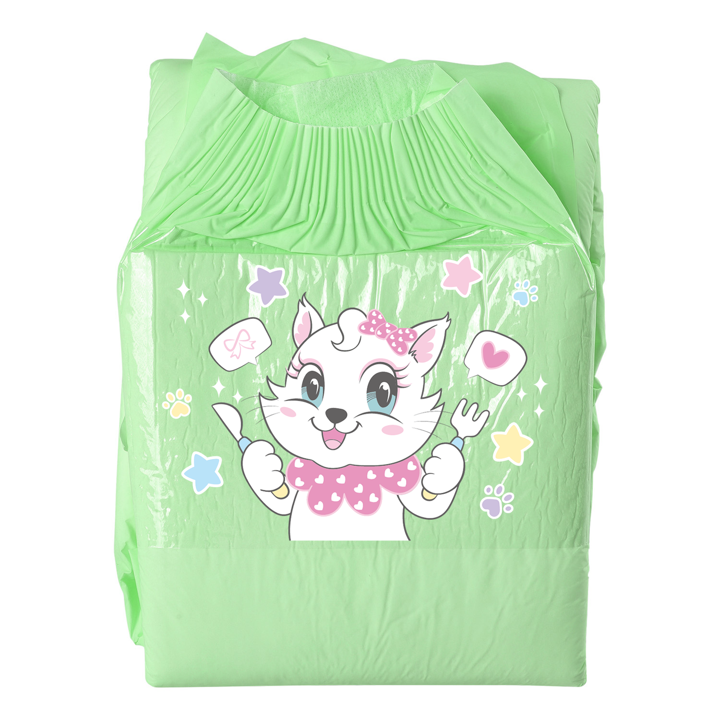 Kitty Dinner Time-Adult Diaper-3 Pcs